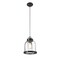 Z-Lite Burren 1 Light Mini Pendant, Matte Black And Clear Seedy 337MP-MB+CH - alternate 1